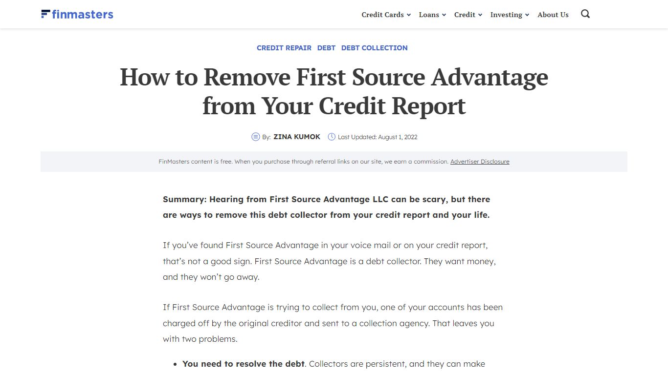 How to Remove First Source Advantage from Your Credit Report - FinMasters